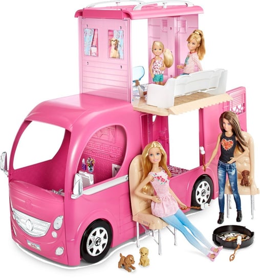Barbie, super kamper, zestaw, CJT42 Barbie