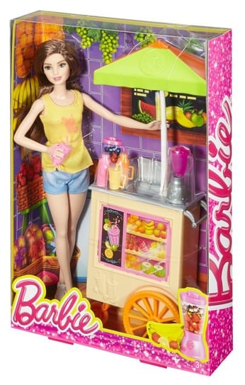 Barbie, zestaw Barbie i mini stoisko z napojami Barbie