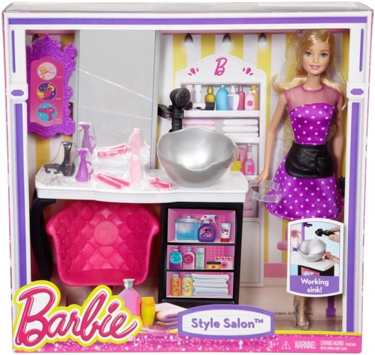 Barbie, zestaw Barbie i salon fryzjerski Barbie