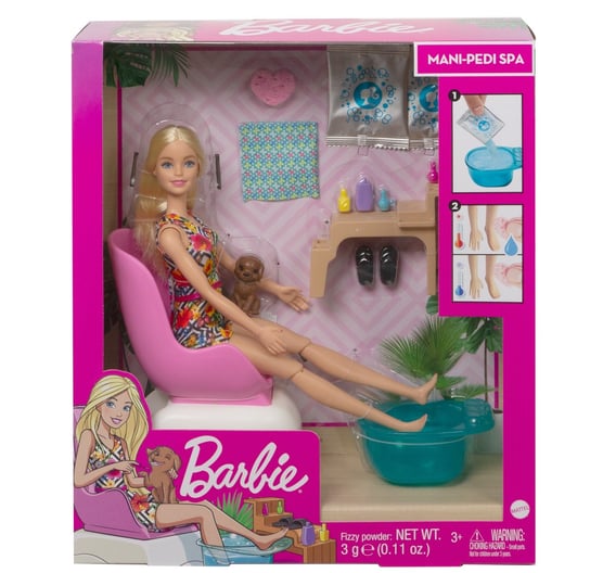 Barbie, zestaw do zabawy Mani-pedi Spa, GHN07 Barbie