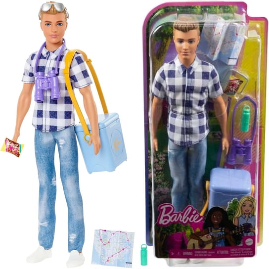 Barbie zestaw Kemping Lalka Ken + akcesoria Mattel