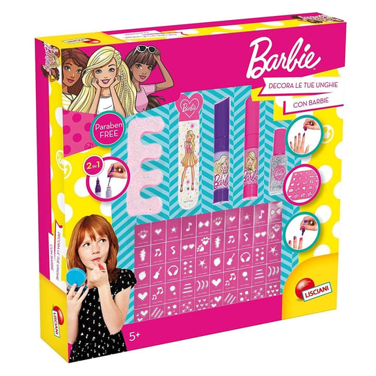 Barbie, zestaw kreatywny do paznokci Lisciani