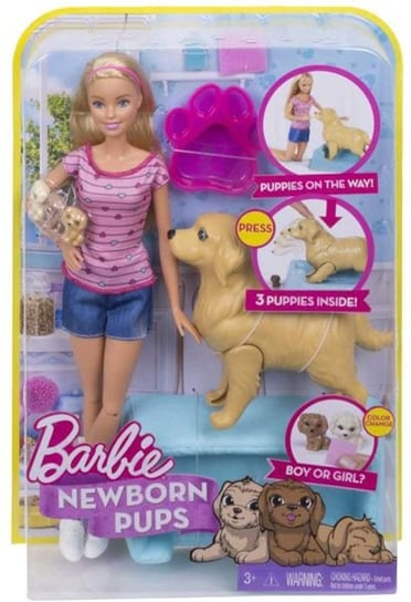 Barbie, zestaw Narodziny piesków, FBN17/FDD43 Barbie