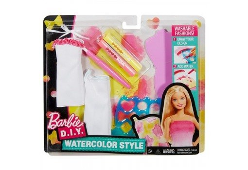 Barbie Zrób to sama, zestaw kreatywny Akwarelowe wzory Barbie