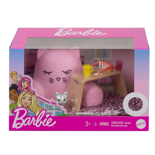Barbie Zwierzątko kotek + akcesoria do domku Odpoczynek Barbie