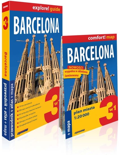 Barcelona 3w1: Przewodnik + atlas + mapa Opracowanie zbiorowe