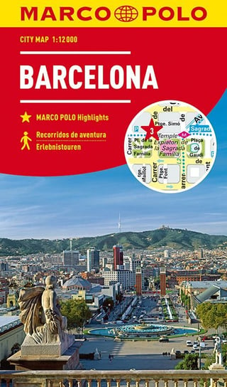 Barcelona.  Marco Polo Cityplan. Mapa turystyczna 1:12 000 Opracowanie zbiorowe