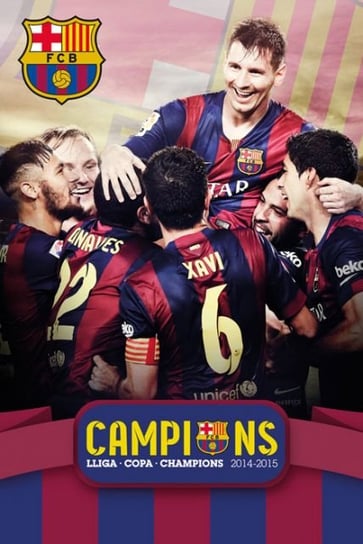 Barcelona - Potrójne Mistrzostwo - plakat 61x91,5 cm FC Barcelona