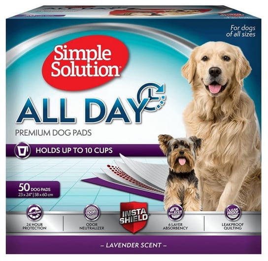 Bardzo chłonne maty treningowe Simple Solution All Day Premium Dog Pads  50 szt. Simple Solution