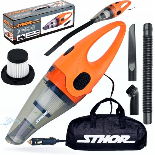 BARDZO MOCNY Odkurzacz SAMOCHODOWY Sthor 12V 100W FILTR HEPA + TORBA Inna marka