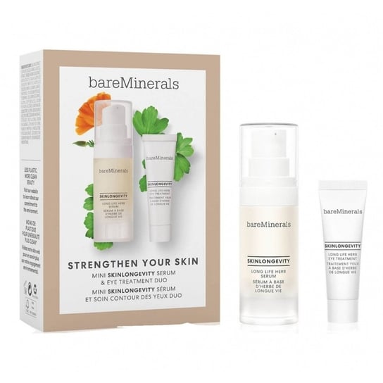 bareMinerals, Strengthen Your Skin Mini Skinlongevity Serum & Eye Treatment Duo, Zestaw kosmetyków do pielęgnacji, 2 szt. bareMinerals