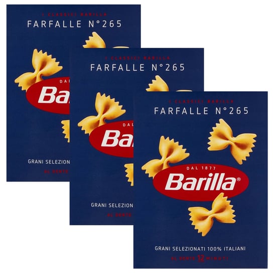 BARILLA Farfalle - Włoski makaron kokardki 500g 3 paczki Barilla