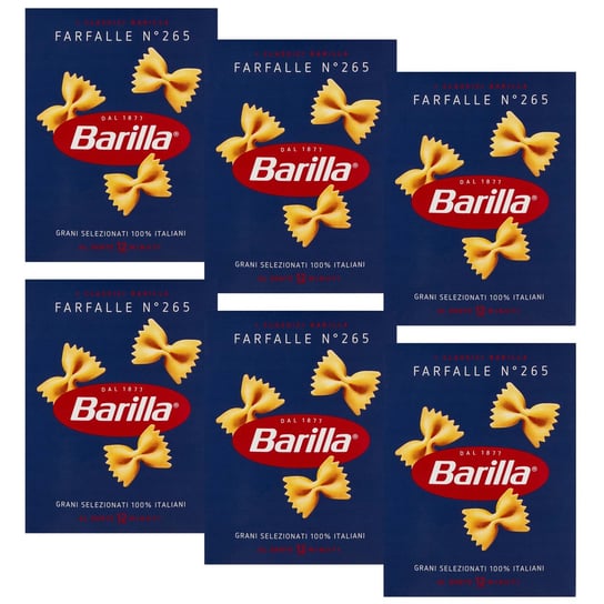 BARILLA Farfalle - Włoski makaron kokardki 500g 6 paczek Barilla