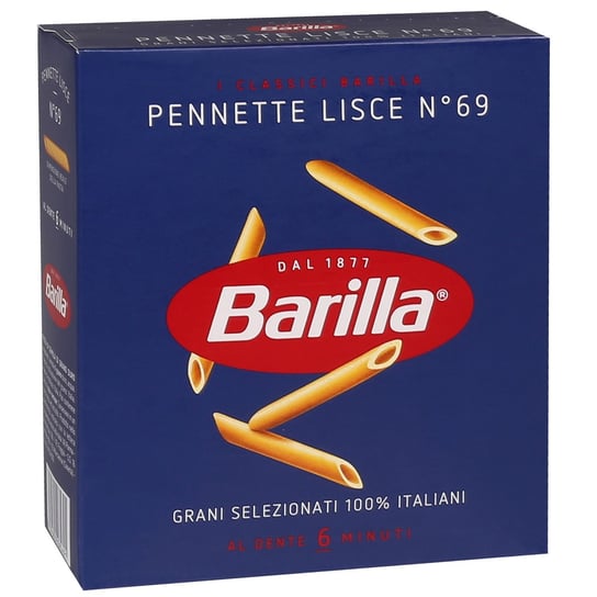 BARILLA Pennette Lisce - Włoski makaron rurki, makaron penne 500g 1 paczka Barilla
