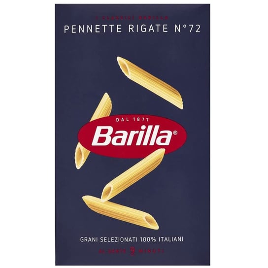 BARILLA Pennette Rigate - Włoski makaron rurki, makaron penne 500g 1 paczka Barilla