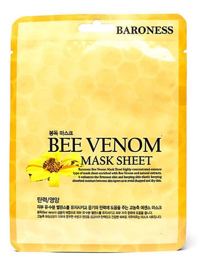 Baroness Uelastyczniająca maska w płachcie z ekstraktem jadu pszczelego 21g Baroness
