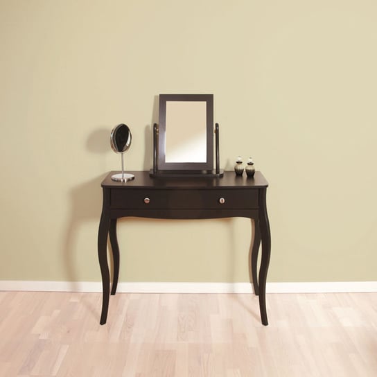 BAROQUE Toaletka z lustrem, czarny, brązowy, 100x80x40 cm Steens