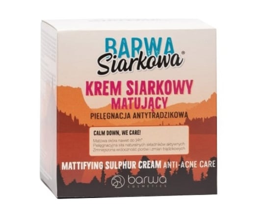 Barwa, Siarkowa, krem matujący, 50 ml Barwa