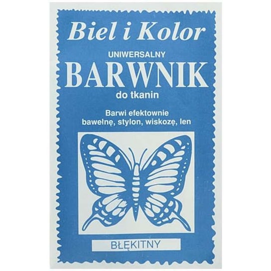 Barwnik do tkanin "Motyl", błękitny, Biel i Kolor, 10 g CZAK
