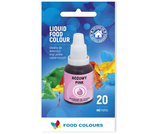 Barwnik Spożywczy W Płynie - Różowy - 20 ml Food Colours