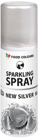 Barwnik Spożywczy w Sprayu 50 ml Food Colours Jadalny w Aerozolu- Srebrny Food Colours
