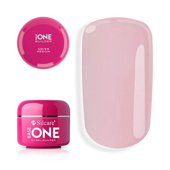 Base One Cover Medium, maskujący żel UV do paznokci, 50 g Silcare