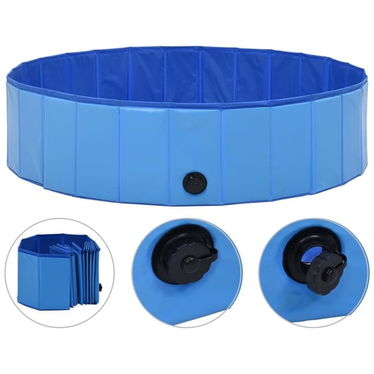 Basen dla psa 120x30 cm niebieski PVC Inna marka