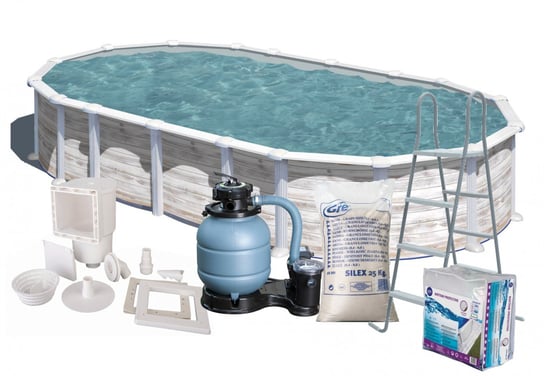 Basen ogrodowy kanadyjski Islandia 730x375x132 cm GRE - GRE | Sklep ...