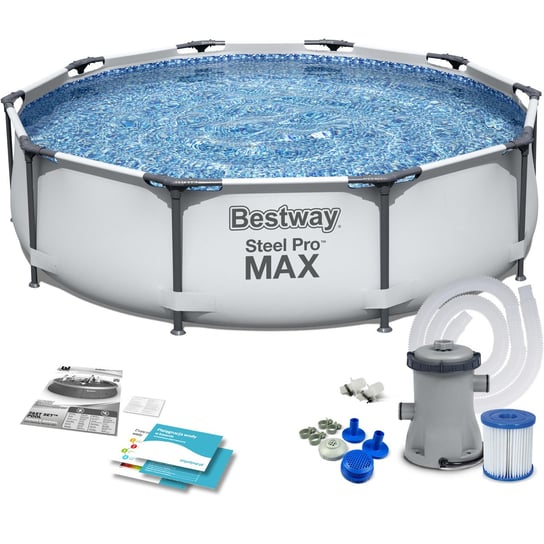 Basen ogrodowy, stelażowy, Bestway, zestaw z pompą, 305x76 cm 56408 Bestway