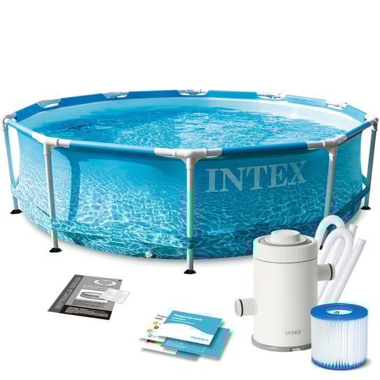 Basen ogrodowy, stelażowy, Intex, zestaw 3w1, 305x76 cm Intex