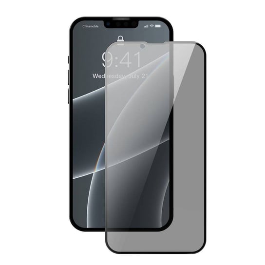 Baseus 0,23Mm Anti Spy Full Screen Glass 2X Szkło Hartowane Do Iphone 13 Pro / Iphone 13 Filtr Prywatyzujący Czarny (Sgqp020401) Baseus