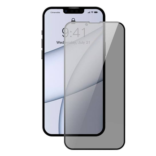 Baseus 0,23Mm Anti Spy Full Screen Glass 2X Szkło Hartowane Do Iphone 13 Pro Max Filtr Prywatyzujący Czarny (Sgqp020501) Baseus