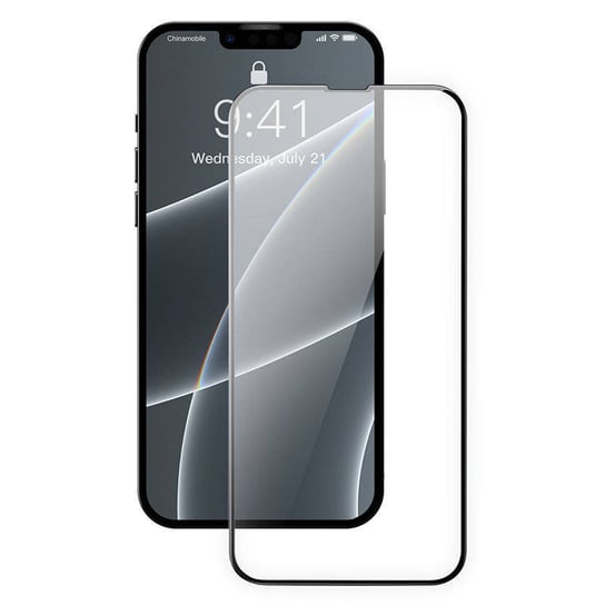 Baseus 0,23Mm Full Screen Glass 2X Szkło Hartowane Do Iphone 13 Pro / Iphone 13 Na Cały Ekran Z Ramką Czarny (Sgqp020101) Baseus