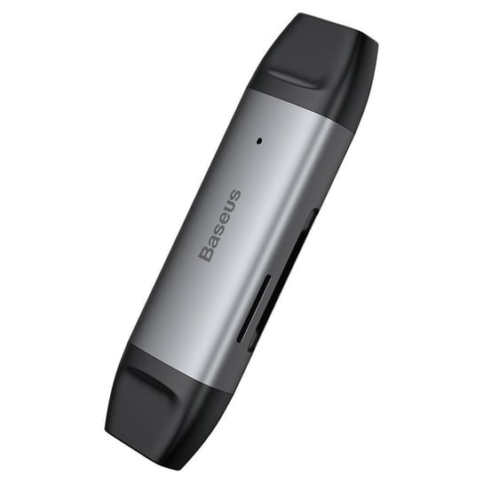Baseus 2w1 czytnik kart pamięci SD / micro SD z złączem USB 3.0 / USB Typ C szary (CADKQ-B0G) Baseus