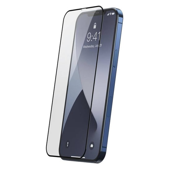 Baseus 2x Szkło hartowane 0,25 mm z ramką na cały ekran iPhone 12 mini Czarny (SGAPIPH54N-KC01) Baseus