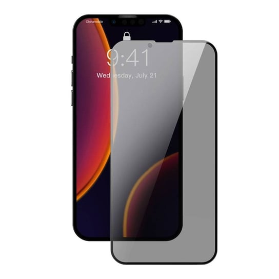 Baseus 2X Szkło Hartowane 0,3 Mm Anti Spy Z Ramką Na Cały Ekran Iphone 13 Mini (Sgqp010601) (Case Friendly) Baseus