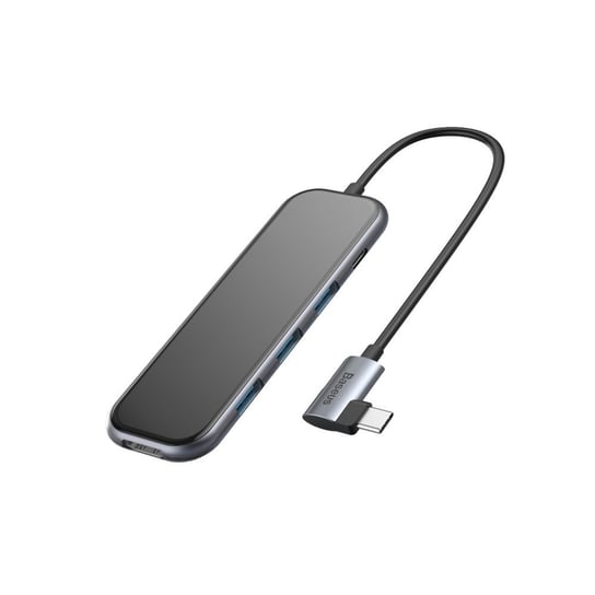 Baseus adapter przejściówka HUB USB Typ C na 3x USB 3.0 / HDMI 4K / USB Typ C PD do MacBook / PC szary (CAHUB-BZ0G) Baseus