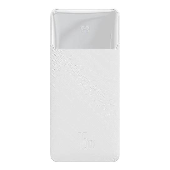 Baseus Bipow powerbank z wyświetlaczem 10000mAh 15W biały (Overseas Edition) + kabel USB-A - Micro USB Baseus
