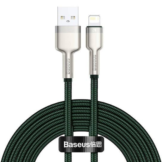 Baseus Cafule Metal Data kabel USB - Lightning 2,4 A 2 m zielony (CALJK-B06) Baseus