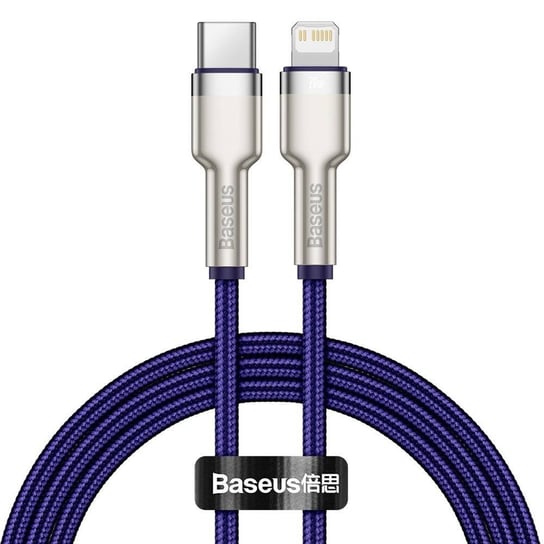 Baseus Cafule Metal Data kabel USB Typ C - Lightning 20 W Power Delivery 1 m fioletowy (CATLJK-A05) Baseus