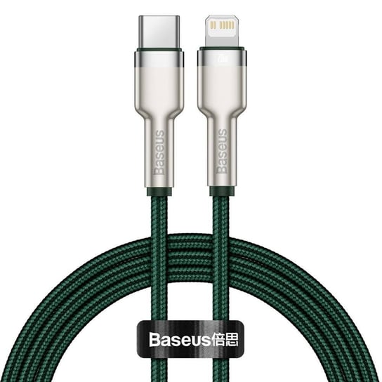 Baseus Cafule Metal Data kabel USB Typ C - Lightning 20 W Power Delivery 1 m zielony (CATLJK-A06) Baseus