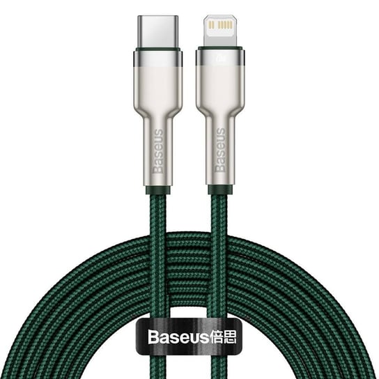 Baseus Cafule Metal Data kabel USB Typ C - Lightning 20 W Power Delivery 2 m zielony (CATLJK-B06) Baseus