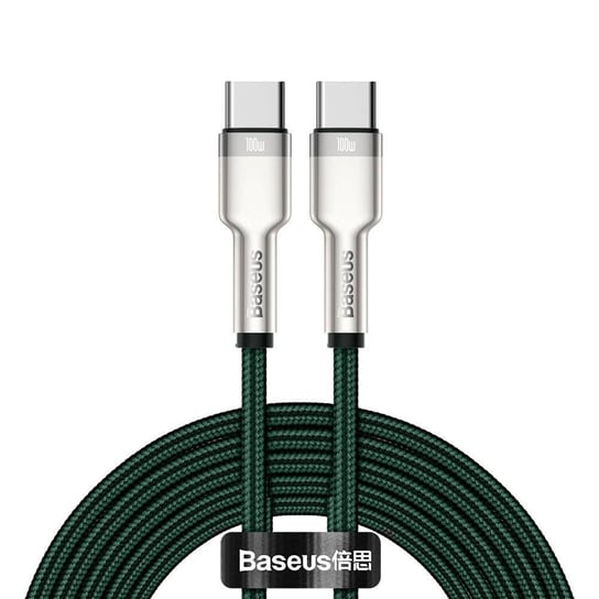 Baseus Cafule Metal Data kabel USB Typ C - USB Typ C 100 W (20 V / 5 A) Power Delivery 2 m zielony (CATJK-D06) Baseus