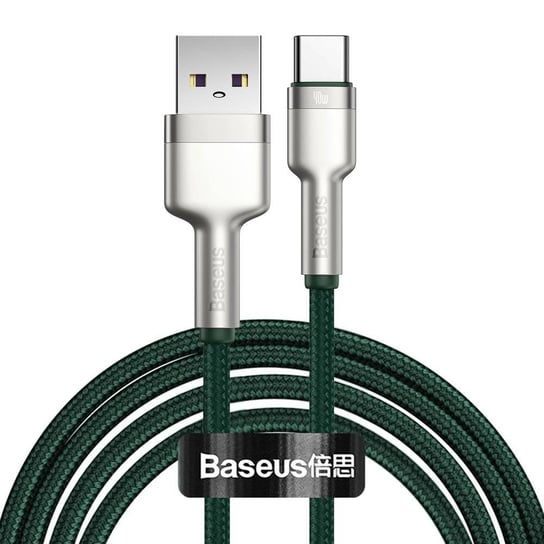 Baseus Cafule Metal Data kabel USB - USB Typ C 40 W (10 V / 4 A) SCP (Huawei SuperCharge Protocol) 2 m zielony (CATJK-B06) Baseus