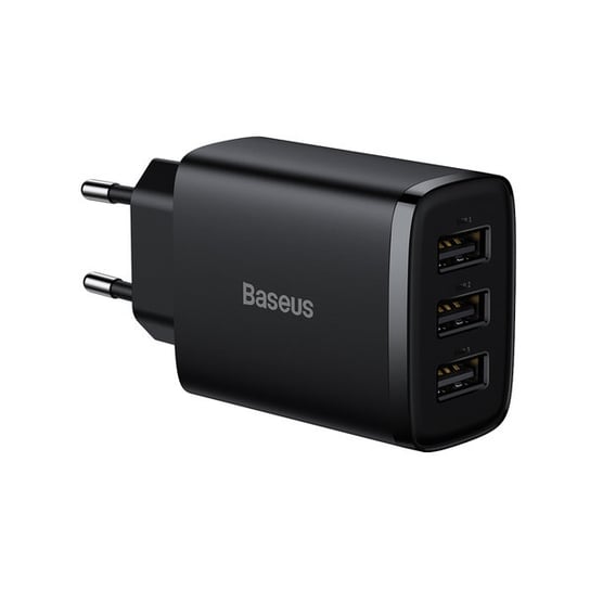 Baseus Compact Ładowarka sieciowa zasilacz 3x USB-A 17W Baseus