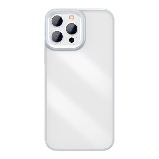 Baseus Crystal Phone Case pancerne etui do iPhone 13 Pro Max z żelową ramką szary (ARJT000513) Baseus