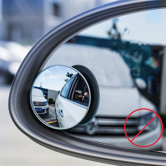 Baseus Full-view Blind-spot Mirror 2x dodatkowe samochodowe lusterko boczne wypukłe martwe pole punkt czarny (ACMDJ-01) Baseus