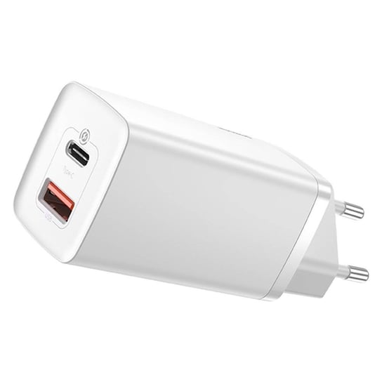 Baseus GaN2 Lite szybka ładowarka sieciowa 65W USB / USB Typ C Quick Charge 3.0 Power Delivery (azotek galu) biały (CCGAN2L-B02) Baseus