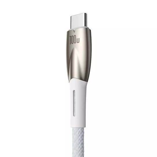 Baseus Glimmer Series kabel do szybkiego ładowania USB-A - USB-C 100W 480Mb/s 1m biały Baseus