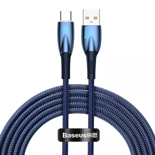 Baseus Glimmer Series kabel do szybkiego ładowania USB-A - USB-C 100W 480Mb/s 2m niebieski Baseus